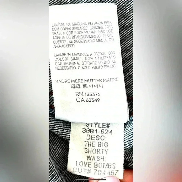 MOTHER DENIM THE BIG SHORTY DENIM JACKET IN LOVE BOMBS WOMEN’S SIZE XS - Picture 9 of 11